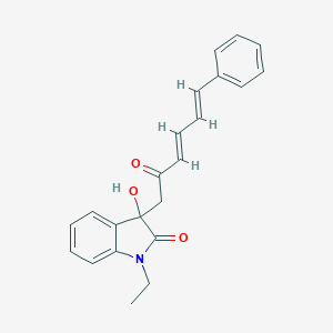 molecular formula C22H21NO3 B342544 1-ethyl-3-hydroxy-3-[(3E,5E)-2-oxo-6-phenylhexa-3,5-dien-1-yl]-1,3-dihydro-2H-indol-2-one 
