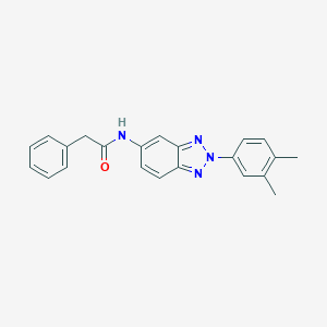 molecular formula C22H20N4O B342554 N-[2-(3,4-dimethylphenyl)-2H-1,2,3-benzotriazol-5-yl]-2-phenylacetamide 