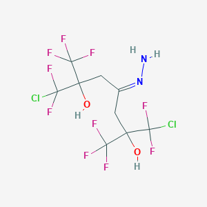 1-Chloro-6-[chloro(difluoro)methyl]-1,1,7,7,7-pentafluoro-4-hydrazinylidene-2-(trifluoromethyl)heptane-2,6-diol