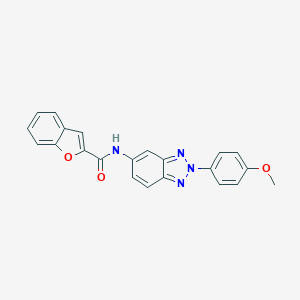 molecular formula C22H16N4O3 B342561 N-[2-(4-methoxyphenyl)-2H-1,2,3-benzotriazol-5-yl]-1-benzofuran-2-carboxamide 