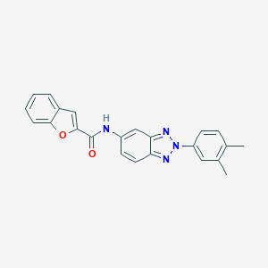 molecular formula C23H18N4O2 B342562 N-[2-(3,4-dimethylphenyl)-2H-1,2,3-benzotriazol-5-yl]-1-benzofuran-2-carboxamide 
