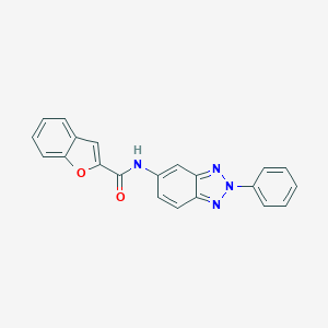 molecular formula C21H14N4O2 B342563 N-(2-phenyl-2H-1,2,3-benzotriazol-5-yl)-1-benzofuran-2-carboxamide 