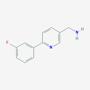 molecular formula C12H11FN2 B3425638 [6-(3-Fluorophenyl)pyridin-3-yl]methanamine CAS No. 441055-57-8
