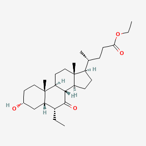 (3Alpha,5beta,6alpha)-6-ethyl-3-hydroxy-7-oxo-cholan-24-oic acid ethyl ester