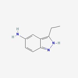 molecular formula C9H11N3 B3425751 1H-Indazol-5-amine, 3-ethyl- CAS No. 461037-08-1
