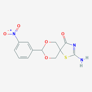 molecular formula C12H11N3O5S B342579 2-AMINO-8-(3-NITROPHENYL)-7,9-DIOXA-1-THIA-3-AZASPIRO[4.5]DEC-2-EN-4-ONE 