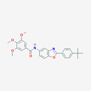 molecular formula C27H28N2O5 B342588 N-[2-(4-tert-butylphenyl)-1,3-benzoxazol-5-yl]-3,4,5-trimethoxybenzamide 