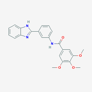 molecular formula C23H21N3O4 B342591 N-[3-(1H-1,3-BENZODIAZOL-2-YL)PHENYL]-3,4,5-TRIMETHOXYBENZAMIDE 