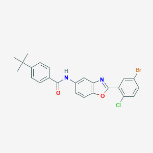 molecular formula C24H20BrClN2O2 B342600 N-[2-(5-bromo-2-chlorophenyl)-1,3-benzoxazol-5-yl]-4-tert-butylbenzamide 