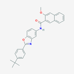 molecular formula C29H26N2O3 B342613 N-[2-(4-tert-butylphenyl)-1,3-benzoxazol-5-yl]-3-methoxynaphthalene-2-carboxamide 