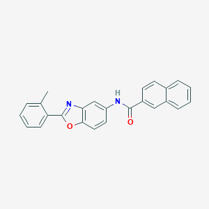 molecular formula C25H18N2O2 B342615 N-[2-(2-methylphenyl)-1,3-benzoxazol-5-yl]naphthalene-2-carboxamide 