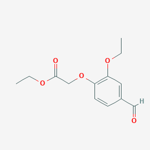 molecular formula C13H16O5 B3426206 Ethyl 2-(2-ethoxy-4-formylphenoxy)acetate CAS No. 51264-71-2