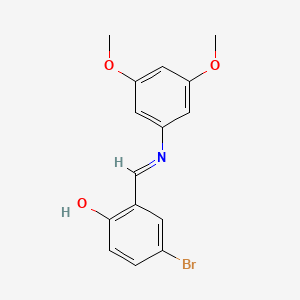 4-bromo-2-{(E)-[(3,5-dimethoxyphenyl)imino]methyl}phenol