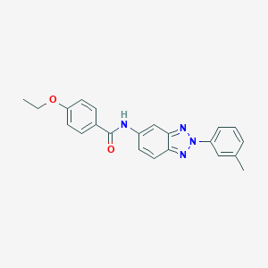 molecular formula C22H20N4O2 B342645 4-ethoxy-N-[2-(3-methylphenyl)-2H-1,2,3-benzotriazol-5-yl]benzamide 