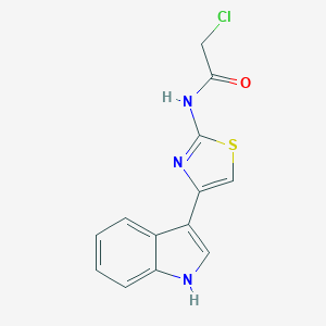 molecular formula C13H10ClN3OS B034265 2-chloro-N-[4-(1H-indol-3-yl)-1,3-thiazol-2-yl]acetamide CAS No. 19750-29-9