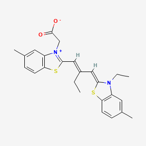 molecular formula C25H26N2O2S2 B3426503 CARBOXYMETHYLMETHYLBENZOTHIAZOLYLIDENE- CAS No. 52749-17-4
