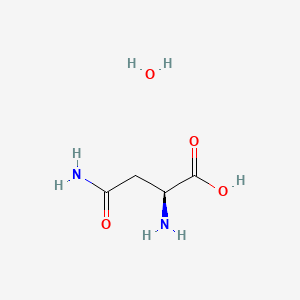 molecular formula C4H8N2O3.H2O<br>C4H10N2O4 B3426648 L-Asparagine monohydrate CAS No. 53844-04-5