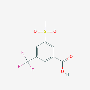 molecular formula C9H7F3O4S B3426685 3-(Methylsulfonyl)-5-(trifluoromethyl)benzoic acid CAS No. 53985-43-6