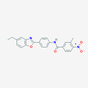 molecular formula C23H19N3O4 B342672 N-[4-(5-ethyl-1,3-benzoxazol-2-yl)phenyl]-3-methyl-4-nitrobenzamide 