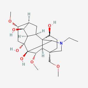 (1S,2R,3R,4S,5S,6S,8R,9S,13S,16S,17R,18S)-11-ethyl-6,18-dimethoxy-13-(methoxymethyl)-11-azahexacyclo[7.7.2.12,5.01,10.03,8.013,17]nonadecane-4,8,9,16-tetrol