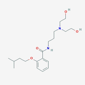 molecular formula C19H32N2O4 B034268 N-[3-[bis(2-hydroxyethyl)amino]propyl]-2-(3-methylbutoxy)benzamide CAS No. 103641-24-3