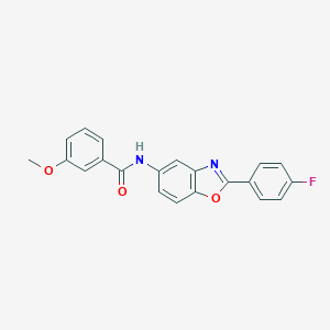 molecular formula C21H15FN2O3 B342697 N-[2-(4-fluorophenyl)-1,3-benzoxazol-5-yl]-3-methoxybenzamide 