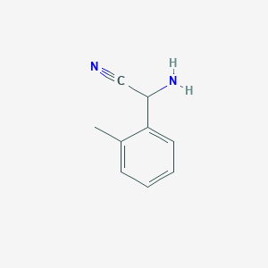 molecular formula C9H10N2 B3427054 2-Amino-2-(2-methylphenyl)acetonitrile CAS No. 56464-73-4