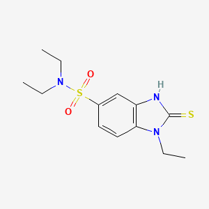N,N,1-triethyl-2-sulfanylidene-3H-benzimidazole-5-sulfonamide