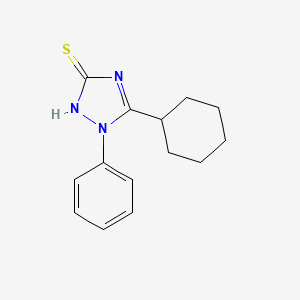 molecular formula C14H17N3S B3427196 5-cyclohexyl-1-phenyl-1H-1,2,4-triazole-3-thiol CAS No. 571917-25-4