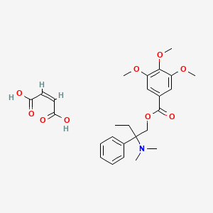 molecular formula C22H29NO5.C4H4O4<br>C26H33NO9 B3427379 Trimebutine Maleate CAS No. 58997-92-5