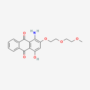 molecular formula C19H19NO6 B3427480 9,10-Anthracenedione, 1-amino-4-hydroxy-2-(2-(2-methoxyethoxy)ethoxy)- CAS No. 59787-78-9