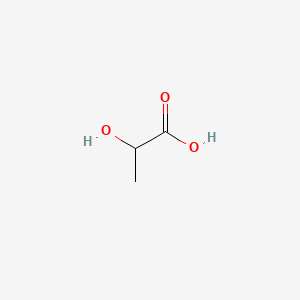molecular formula C3H6O3<br>C3H6O3<br>CH3CHOHCOOH<br>HC3H5O3 B3427503 Lactic acid CAS No. 26811-96-1