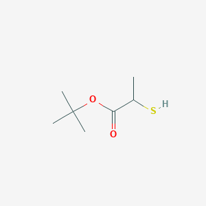 molecular formula C7H14O2S B3427512 Propanoic acid, 2-mercapto-, 1,1-dimethylethyl ester CAS No. 59854-13-6