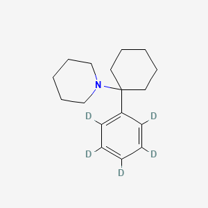 B3427546 1-[1-(2,3,4,5,6-Pentadeuteriophenyl)cyclohexyl]piperidine CAS No. 60124-86-9