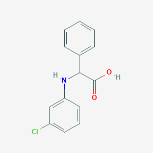 molecular formula C14H12ClNO2 B3427597 (3-Chloro-phenylamino)-phenyl-acetic acid CAS No. 60561-75-3