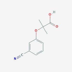 molecular formula C11H11NO3 B3427600 2-(3-Cyanophenoxy)-2-methylpropanoic acid CAS No. 605680-37-3