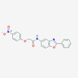 molecular formula C21H15N3O5 B342802 2-(4-nitrophenoxy)-N-(2-phenyl-1,3-benzoxazol-5-yl)acetamide 