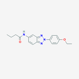 molecular formula C18H20N4O2 B342846 N-[2-(4-ethoxyphenyl)-2H-1,2,3-benzotriazol-5-yl]butanamide 