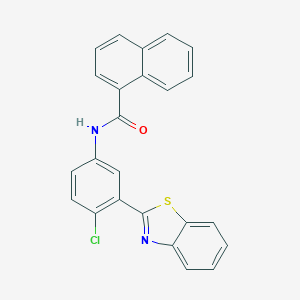 molecular formula C24H15ClN2OS B342858 N-[3-(1,3-benzothiazol-2-yl)-4-chlorophenyl]-1-naphthamide 