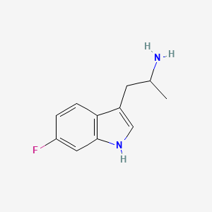 molecular formula C11H13FN2 B3429002 1-(6-fluoro-1H-indol-3-yl)propan-2-amine CAS No. 712-11-8