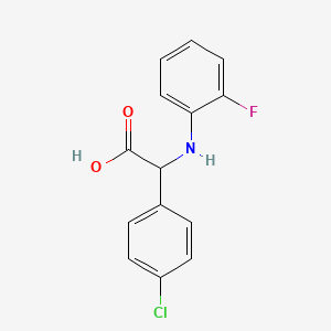 B3429121 (4-Chloro-phenyl)-(2-fluoro-phenylamino)-acetic acid CAS No. 725253-06-5