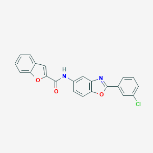 molecular formula C22H13ClN2O3 B342918 N-[2-(3-chlorophenyl)-1,3-benzoxazol-5-yl]-1-benzofuran-2-carboxamide 