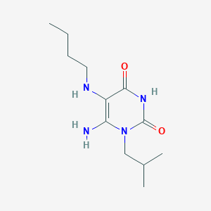 B3429262 6-Amino-5-(butylamino)-1-(2-methylpropyl)-1,2,3,4-tetrahydropyrimidine-2,4-dione CAS No. 733759-46-1