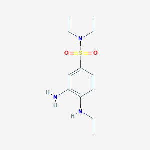 molecular formula C12H21N3O2S B3429291 3-amino-N,N-diethyl-4-(ethylamino)benzenesulfonamide CAS No. 735322-67-5