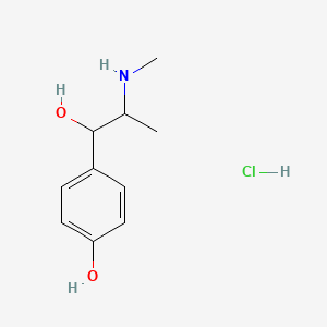 molecular formula C10H16ClNO2 B3429435 4-Hydroxyephedrine hydrochloride CAS No. 7437-54-9