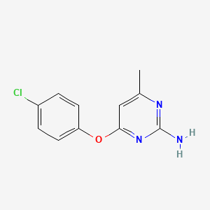 molecular formula C11H10ClN3O B3429800 4-(4-chlorophenoxy)-6-methylpyrimidin-2-amine CAS No. 7749-49-7