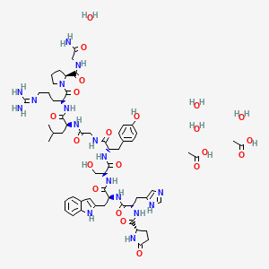molecular formula C59H91N17O21 B3429874 H-Pyr-His-Trp-Ser-Tyr-Gly-Leu-Arg-Pro-Gly-NH2.2CH3CO2H.4H2O CAS No. 78308-49-3