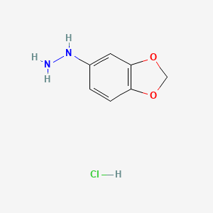 molecular formula C7H9ClN2O2 B3429944 Benzo[d][1,3]dioxol-5-ylhydrazine hydrochloride CAS No. 78865-48-2