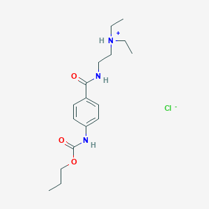 molecular formula C17H28ClN3O3 B034300 Propyl p-((2-(diethylamino)ethyl)carbamoyl)carbanilate hydrochloride CAS No. 109966-65-6