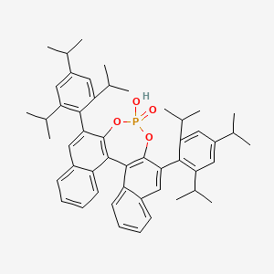 molecular formula C50H57O4P B3430005 (11bS)-4-Hydroxy-2,6-bis(2,4,6-triisopropylphenyl)dinaphtho[2,1-d:1',2'-f][1,3,2]dioxaphosphepine 4-oxide CAS No. 791616-63-2